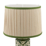 Joules Highclere Table Lamp Green Ceramic and Antique Brass With Shade