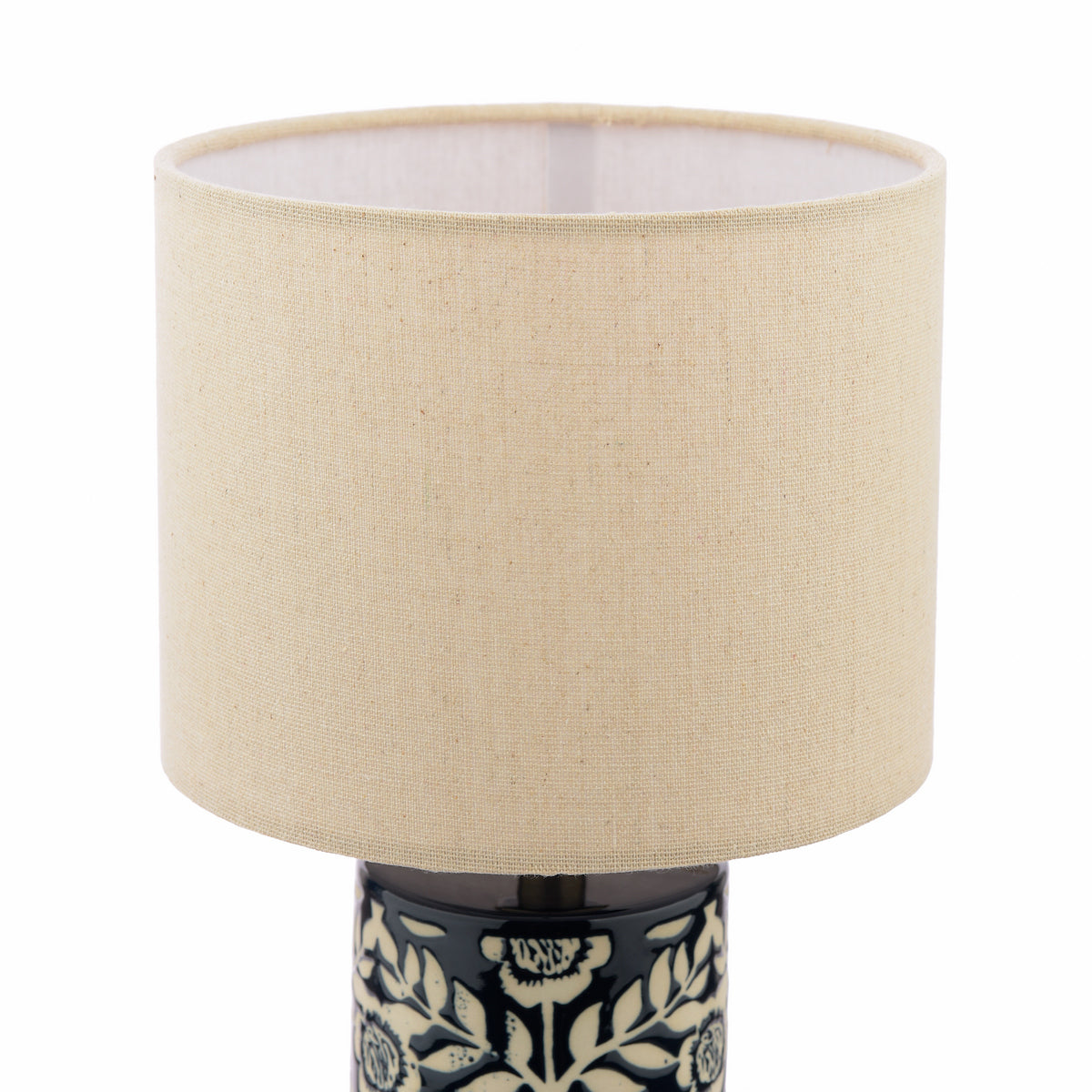 Joules Highclere Twin Pack Table Lamp Blue Ceramic With Shade