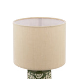 Joules Highclere Twin Pack Table Lamp Green Ceramic With Shade