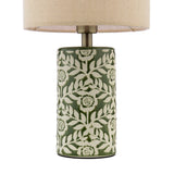 Joules Highclere Twin Pack Table Lamp Green Ceramic With Shade