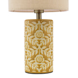 Joules Highclere Twin Pack Table Lamp Yellow Ceramic With Shade