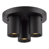Dar Hiro 3 Light Plate Spotlight Matt Black