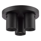 Dar Hiro 3 Light Plate Spotlight Matt Black