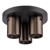 Dar Hiro 3 Light Plate Spotlight Satin Bronze and Matt Black