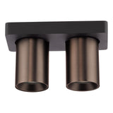 Dar Hiro 2 Light Bar Spotlight Satin Bronze and Matt Black