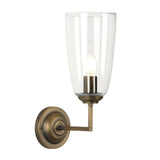 David Hunt Houston Wall Light Antique Brass and Glass