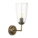 David Hunt Houston Wall Light Antique Brass and Glass