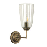 David Hunt Houston Wall Light Antique Brass and Glass