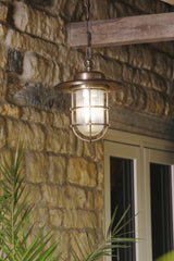 David Hunt Humber Outdoor Pendant Antique Brass IP44