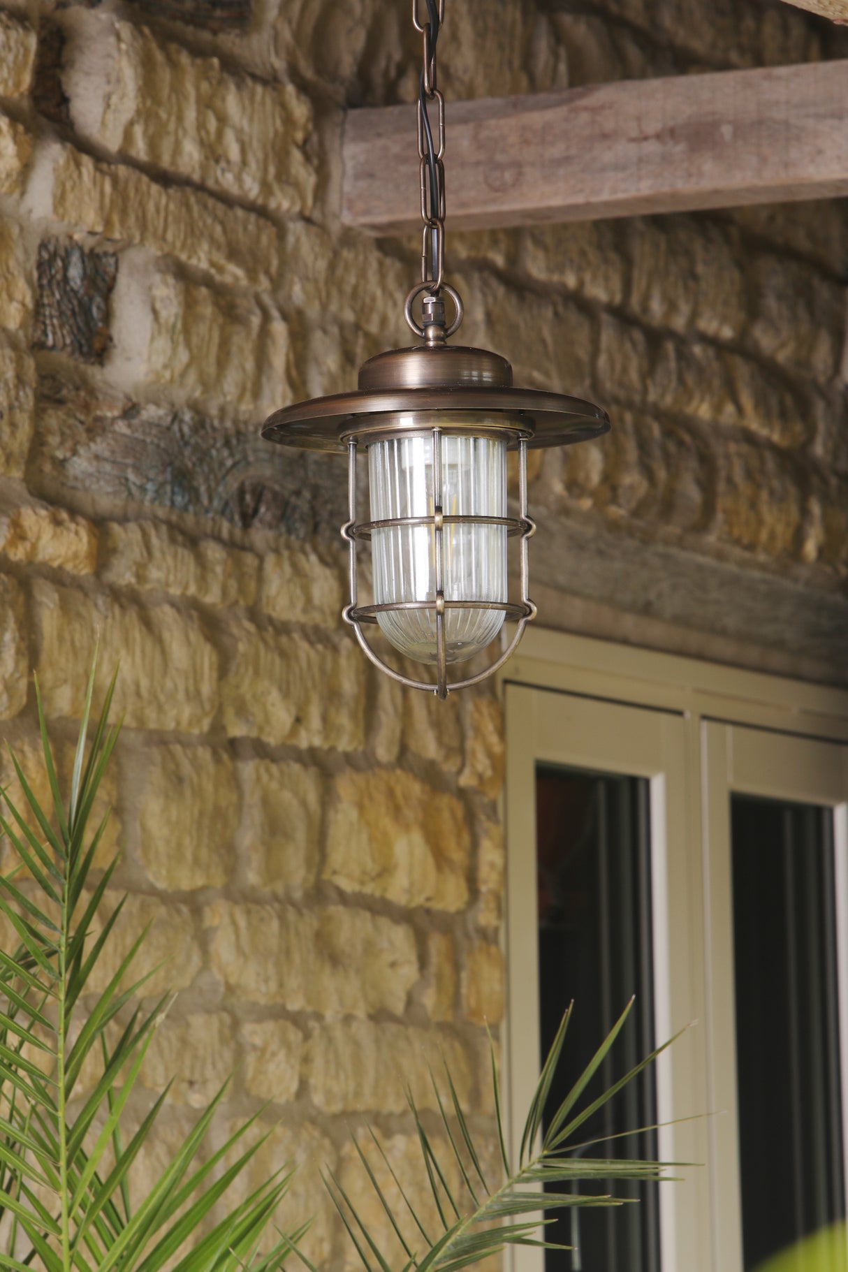 David Hunt Humber Outdoor Pendant Antique Brass IP44