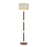 David Hunt Hunter Floor Lamp Butter Brass and Leather Effect Base Only
