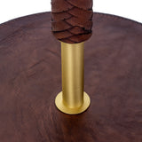 David Hunt Hunter Floor Lamp Butter Brass and Leather Effect Base Only