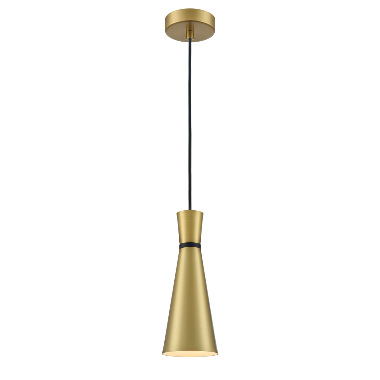 Franklite Happy Slimline Pendant Satin Brass