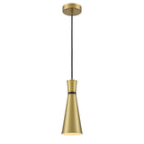 Franklite Happy Slimline Pendant Satin Brass
