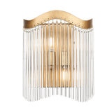 Franklite Harp Wall Light in Aged Brass