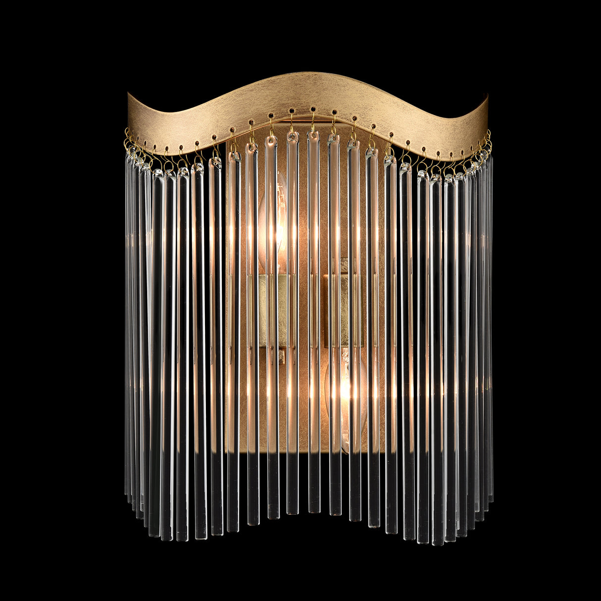 Franklite Harp Wall Light in Aged Brass