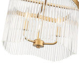 Franklite Harp 3lt Pendant Chandelier in Aged Brass
