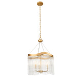 Franklite Harp 3lt Pendant Chandelier in Aged Brass