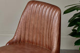 Nkuku Harsha Leather Dining Chair Chocolate Brown