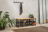 Nkuku Hasa Industrial Storage Bench Iron & Mango Wood