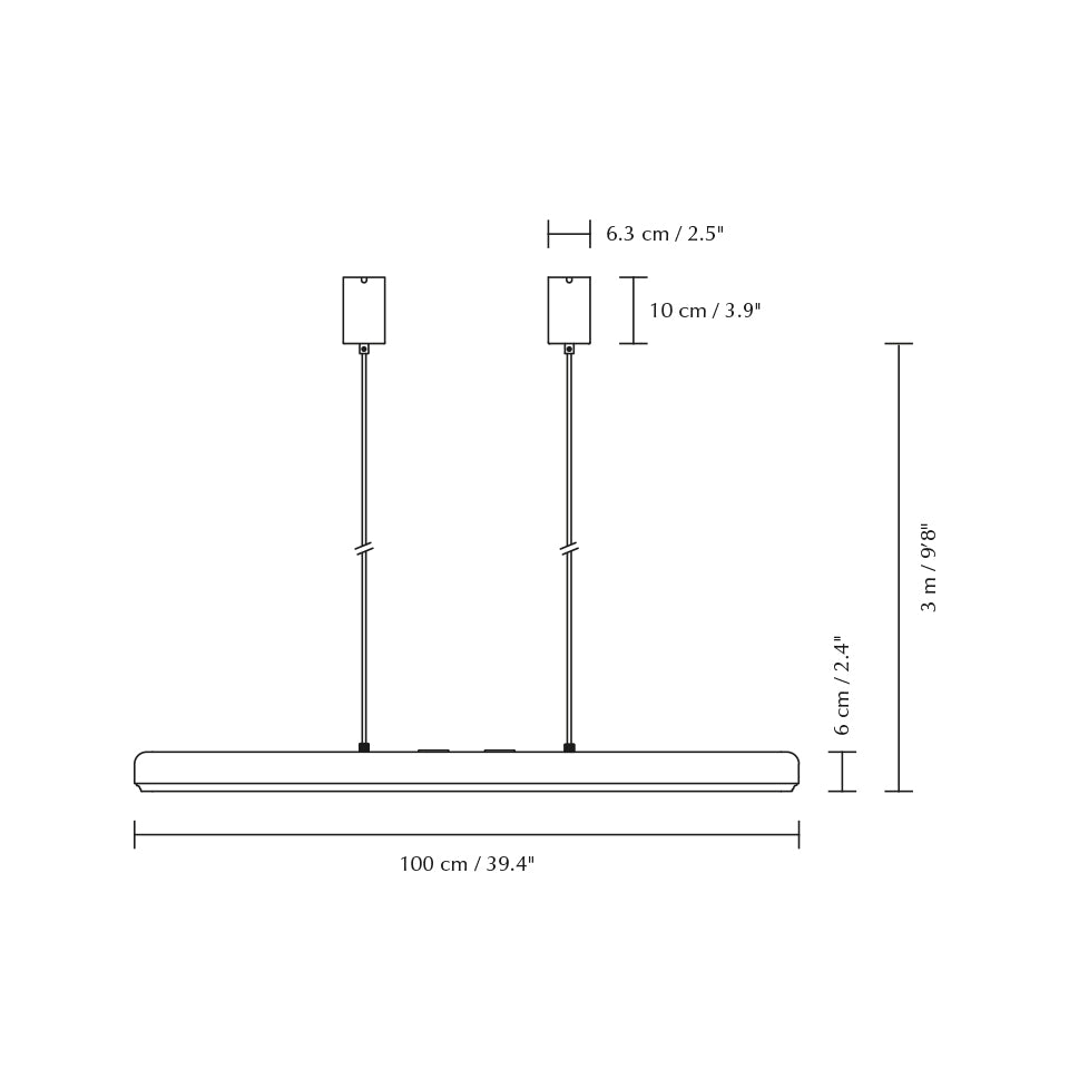 Umage Hazel Branch Pendant Black + Steel
