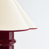 Tala Heath Table Lamp in Port Red with Shade