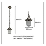 Lampfix Navigator Hull Outdoor Pendant Lantern