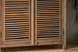 Nkuku Ibo Reclaimed Wooden Slatted Cabinet Natural Large