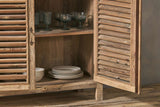 Nkuku Ibo Reclaimed Wooden Slatted Sideboard Natural