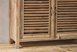 Nkuku Ibo Reclaimed Wooden Slatted Sideboard Natural