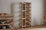 Nkuku Ibo Reclaimed Wood & Glass Cabinet Natural Tall