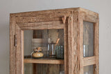Nkuku Ibo Reclaimed Wood & Glass Cabinet Natural Tall