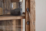 Nkuku Ibo Reclaimed Wood & Glass Cabinet Natural Tall