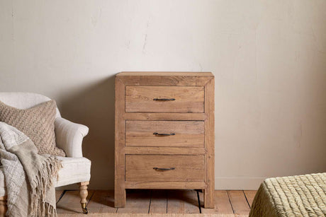 Nkuku Iya Reclaimed Wood Chest of Drawers Natural Small