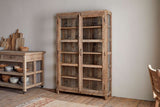 Nkuku Ibo Reclaimed Wood & Glass Cabinet Natural Wide