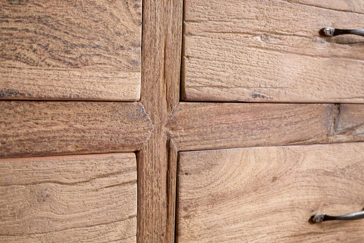 Nkuku Iya Reclaimed Wood Chest of Drawers Natural Large