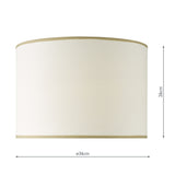 Dar Nedra Table Lamp Natural With Idella Shade