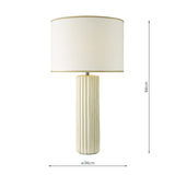 Dar Idella Table Lamp Taupe With Shade