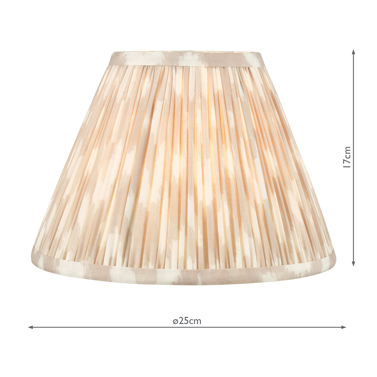 Dar Ikat Taupe Cotton Empire Shade 25cm