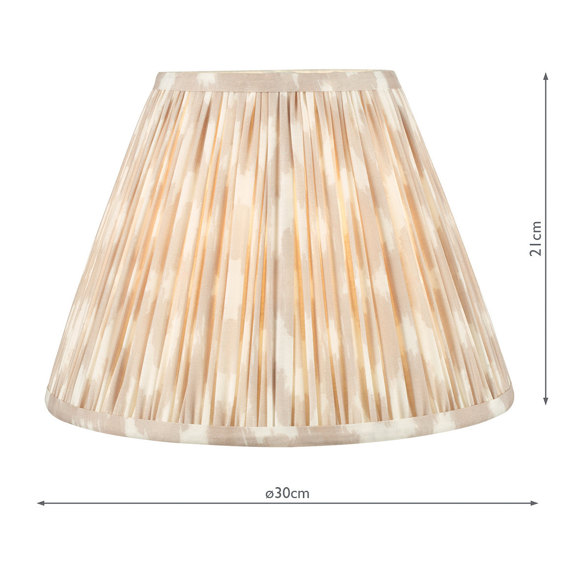Dar Ikat Taupe Cotton Empire Shade 30cm