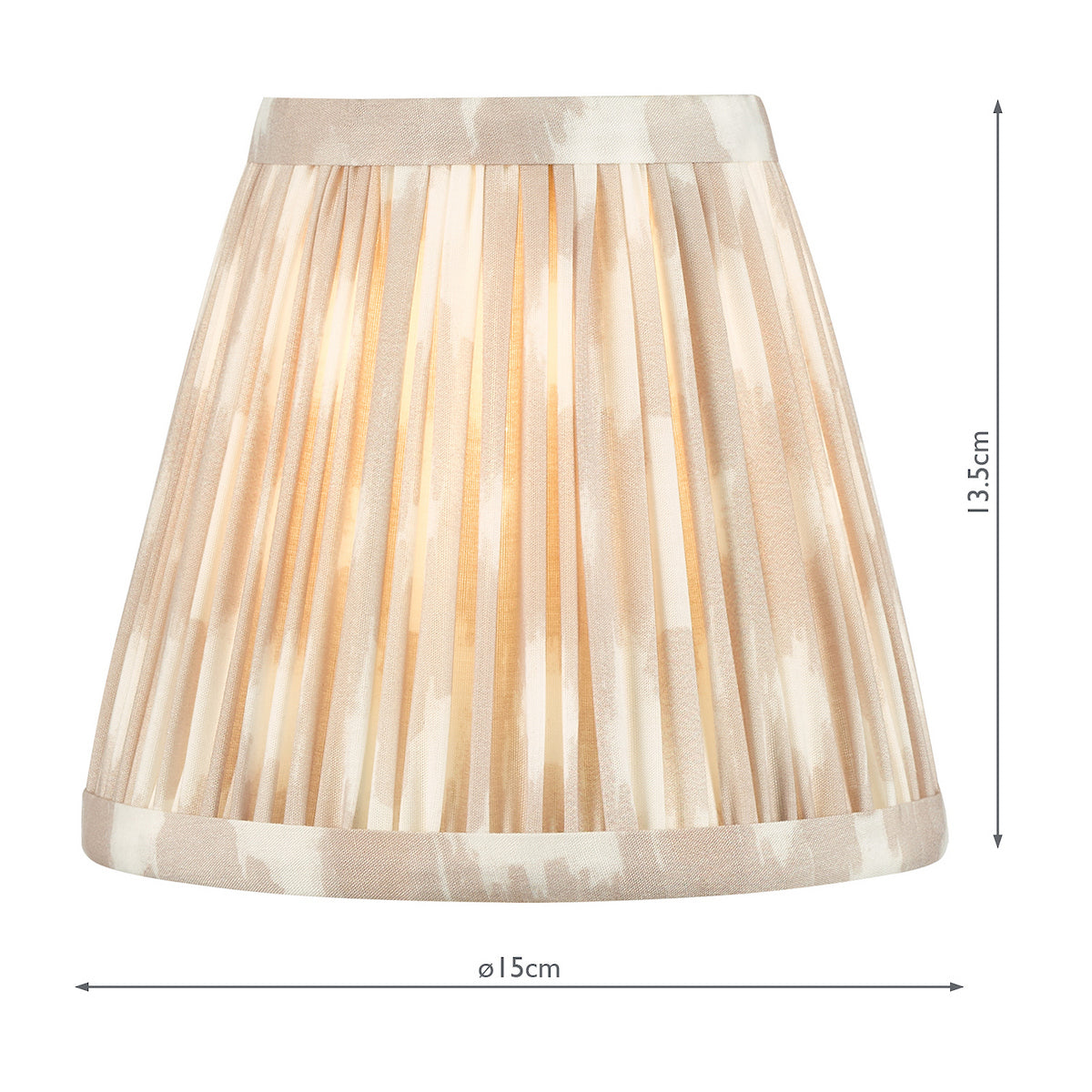 Dar Ikat Taupe Cotton Empire Shade 15cm