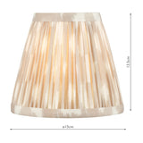 Dar Ikat Taupe Cotton Empire Shade 15cm