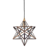 Dar Ilario Small Star Pendant Antique Brass & Glass –  from Amos Lighting + Home