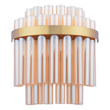 Dar Gold Imani Wall Light Natural Brass & Champagne Glass –  from Amos Lighting + Home