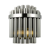 Dar Imani 2 Light Wall Light Polished Chrome and Smoked Ribbed Glass