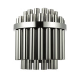 Dar Imani 2 Light Wall Light Polished Chrome and Smoked Ribbed Glass