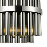 Dar Imani 2 Light Wall Light Polished Chrome and Smoked Ribbed Glass