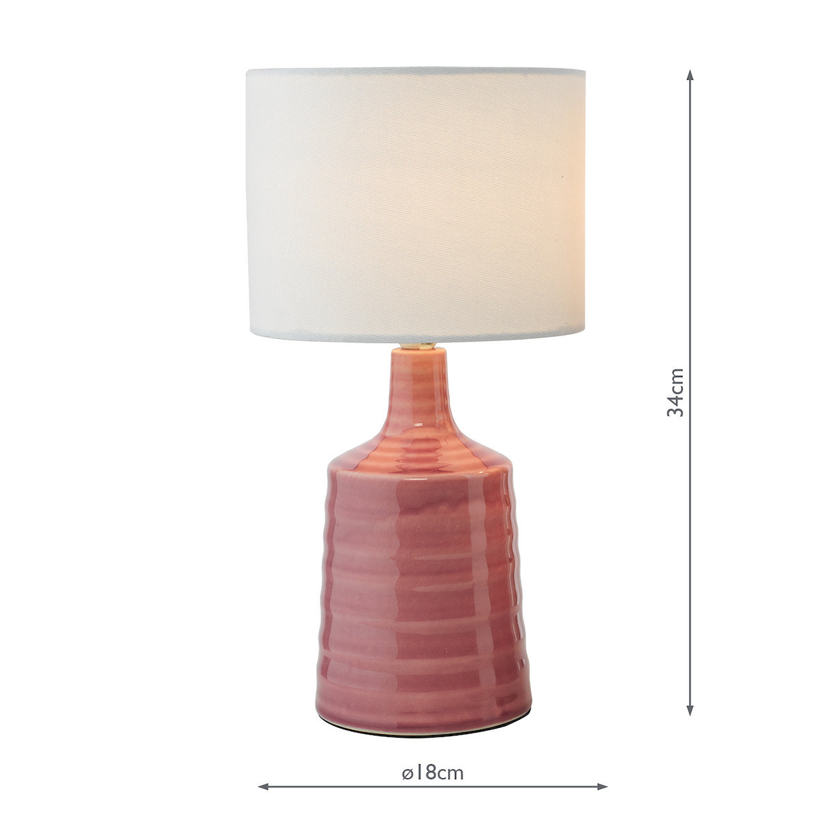 Dar Inci Table Lamp Pink With Shade