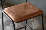 Nkuku Iswa Leather & Cane Counter Chair Tan