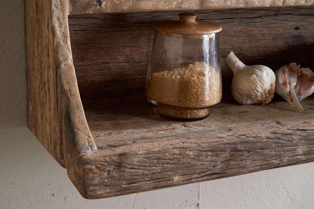 Nkuku Ibo Reclaimed Wood Storage Shelf Natural